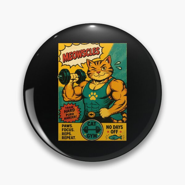 Item preview, Muscular Cat Gym Meowscle Fitness Workout designed and sold by SoyLamderma.