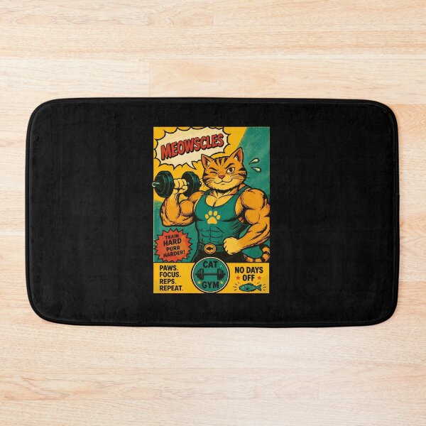 Item preview, Muscular Cat Gym Meowscle Fitness Workout designed and sold by SoyLamderma.