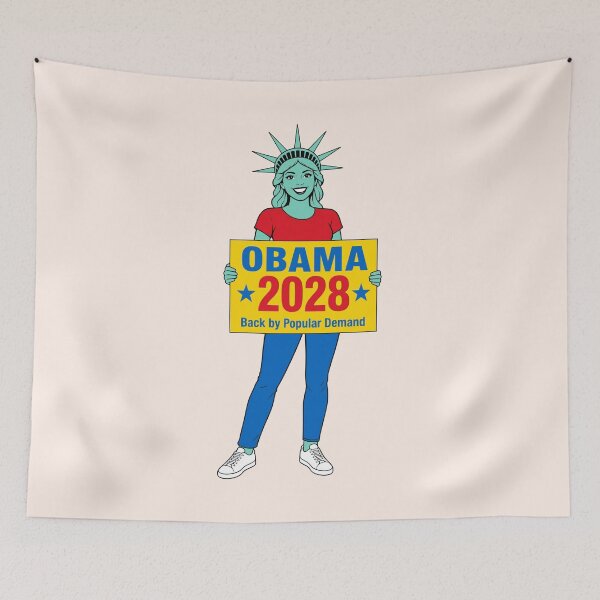 Item preview, Obama 2028 Back By Popular Demand Political Satire Pop Art designed and sold by KungPowUnicorn.