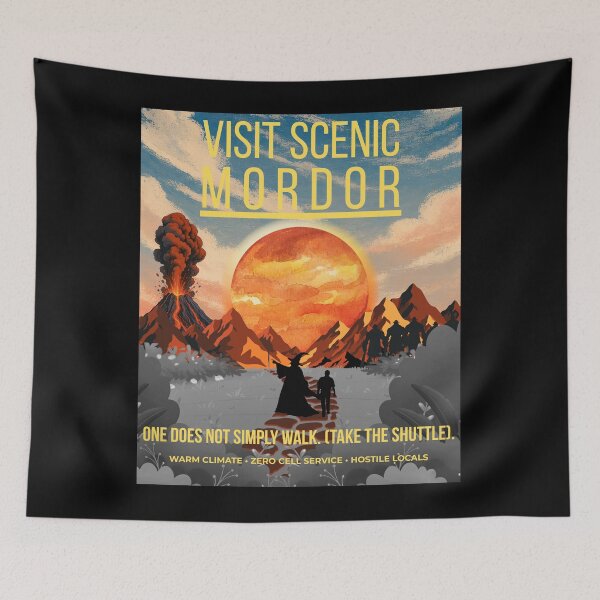 Item preview, Visit Scenic Mordor Vintage Travel Poster LOTR Parody designed and sold by Mircea786.