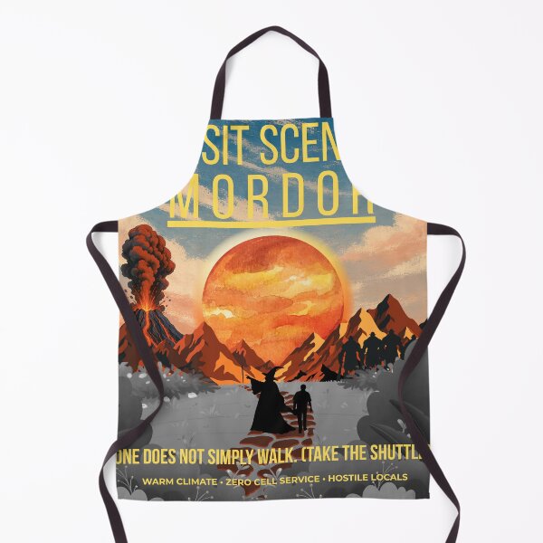 Item preview, Visit Scenic Mordor Vintage Travel Poster LOTR Parody designed and sold by Mircea786.