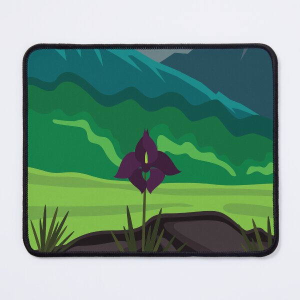 Item preview, Mountain Landscape with Purple Flower Vector Art designed and sold by ElenMart.