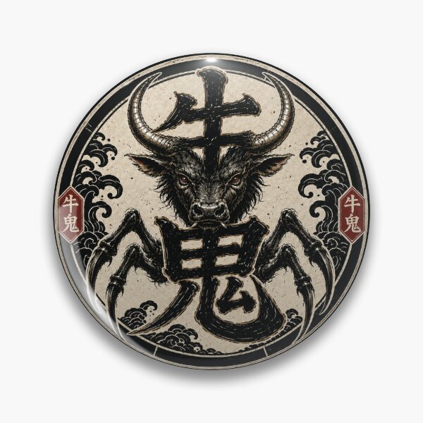 Item preview, USHI-ONI BEAST OF THE BLACK TIDE YOKAI KANJI ART designed and sold by Handcan.