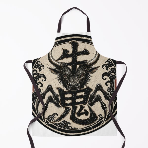 Item preview, USHI-ONI BEAST OF THE BLACK TIDE YOKAI KANJI ART  designed and sold by Handcan.