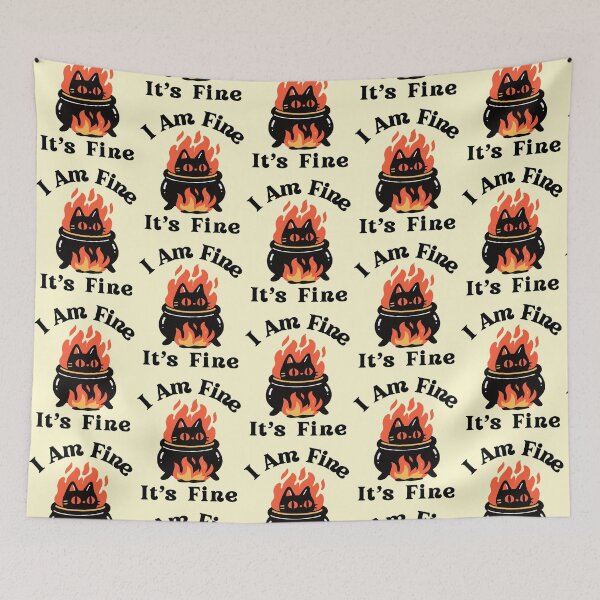 Item preview, Sarcastic Witchy Black Cat Burnout Meme Vintage Linocut Graphic Art designed and sold by Catophile.