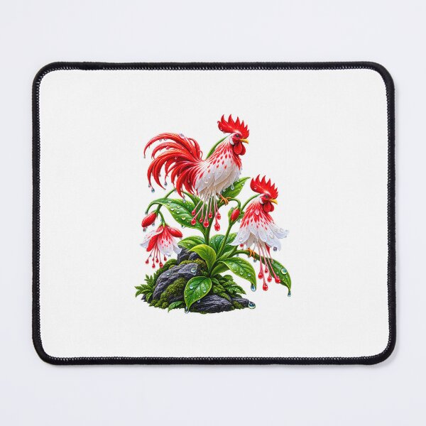 Item preview, Dewy Red Rooster Tropical Flower Nature designed and sold by Design Sounds Studio.