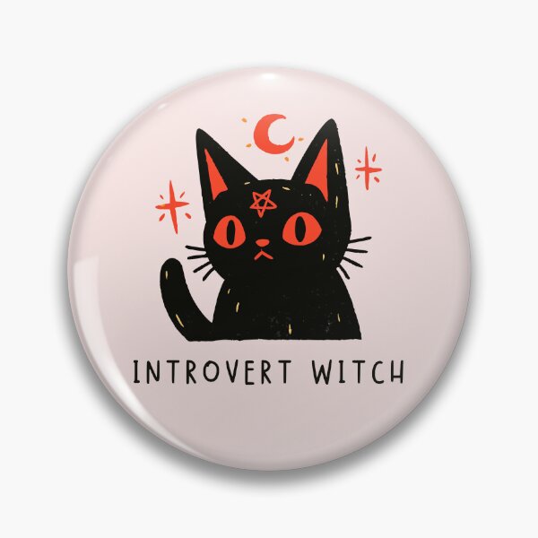 Item preview, Introvert Witch Black Cat Pentagram Sticker Gothic Spooky Shirt designed and sold by Catophile.