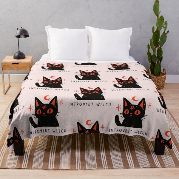 Item preview, Introvert Witch Black Cat Pentagram Sticker Gothic Spooky Shirt designed and sold by Catophile.