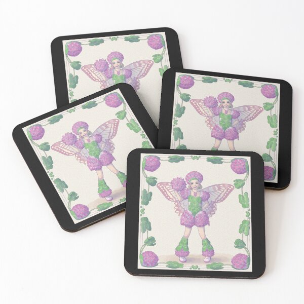 Item preview, Red Clover Fairy Cute Magic Forest Pixie Design designed and sold by IllieMillieart.
