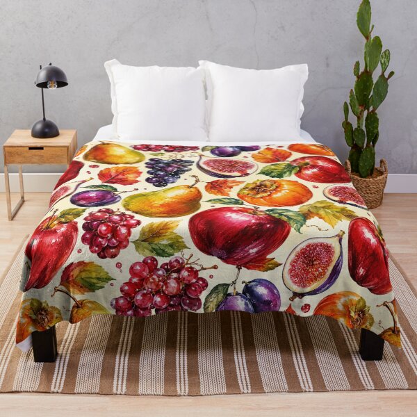 Item preview, Autumn Harvest Fruit Watercolor Seamless Pattern designed and sold by SayMaria.
