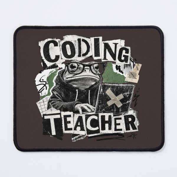 Item preview, Coding Teacher Frog Laptop Zine Collage T-Shirt | Funny Computer Science Programmer Toad Hoodie STEM Teacher Gift designed and sold by illeN-Art-World.