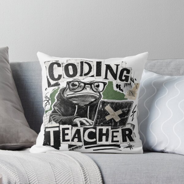Item preview, Coding Teacher Frog Laptop Zine Collage T-Shirt | Funny Computer Science Programmer Toad Hoodie STEM Teacher Gift designed and sold by illeN-Art-World.