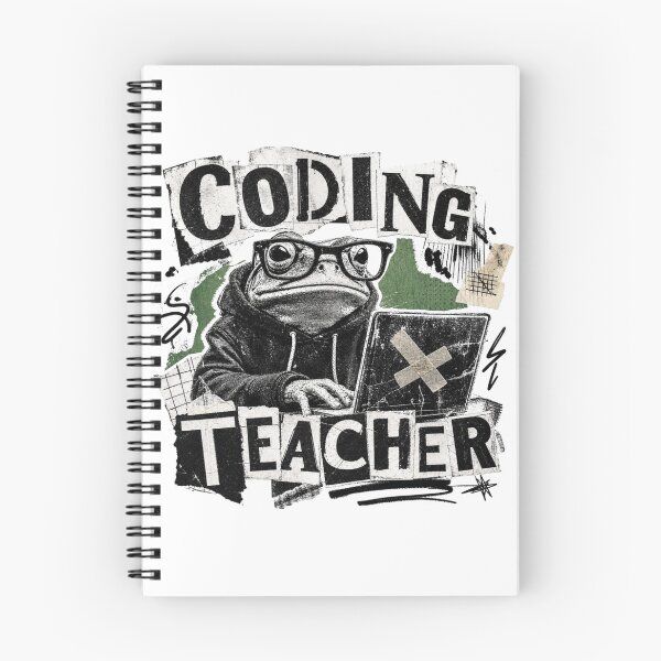 Item preview, Coding Teacher Frog Laptop Zine Collage T-Shirt | Funny Computer Science Programmer Toad Hoodie STEM Teacher Gift designed and sold by illeN-Art-World.