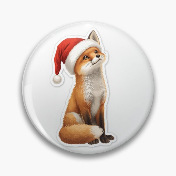 Item preview, Fox Wearing Santa Hat – Cute Watercolor Christmas Fox designed and sold by mayatA-rt.