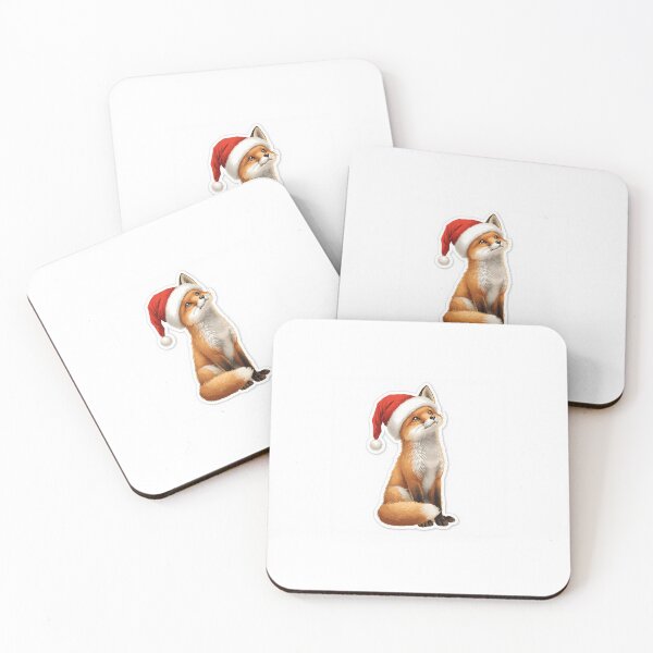 Item preview, Fox Wearing Santa Hat – Cute Watercolor Christmas Fox designed and sold by mayatA-rt.