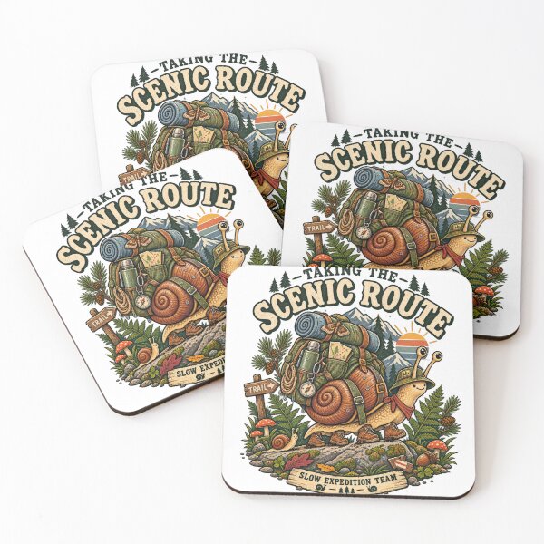 Item preview, Taking the Scenic Route Hiking Snail designed and sold by Trendy-Artistry.