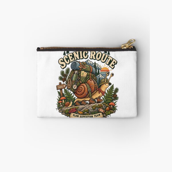 Item preview, Taking the Scenic Route Hiking Snail designed and sold by Trendy-Artistry.