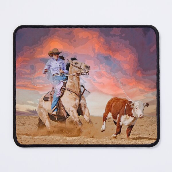 Item preview, RANCH ROPING HORSE, WESTERN THEMED HOME DECOR AND APPAREL designed and sold by Barbara Jean Photo Art And Design.