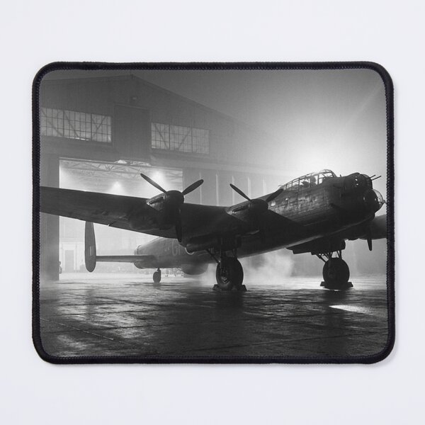 Item preview, Lancaster Bomber Foggy Night Illustration designed and sold by Airpower Art.