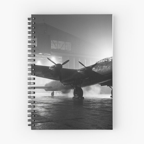 Item preview, Lancaster Bomber Foggy Night Illustration designed and sold by Airpower Art.