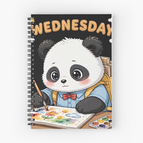 Item preview, Cute Student Panda Painting Watercolor On Wednesday - Kawaii Art Class designed and sold by Surviving Monday Club.