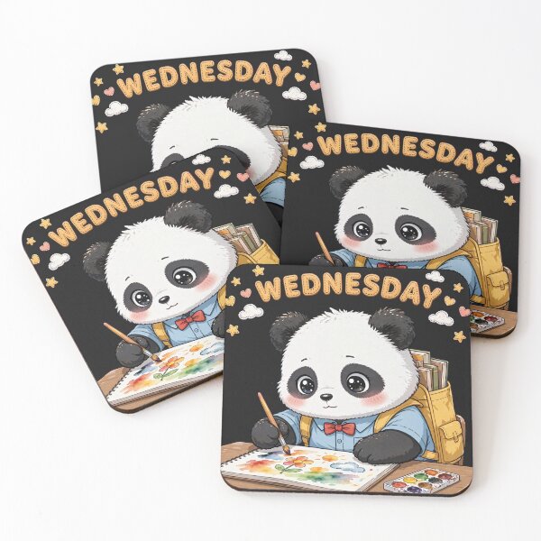 Item preview, Cute Student Panda Painting Watercolor On Wednesday - Kawaii Art Class designed and sold by Surviving Monday Club.