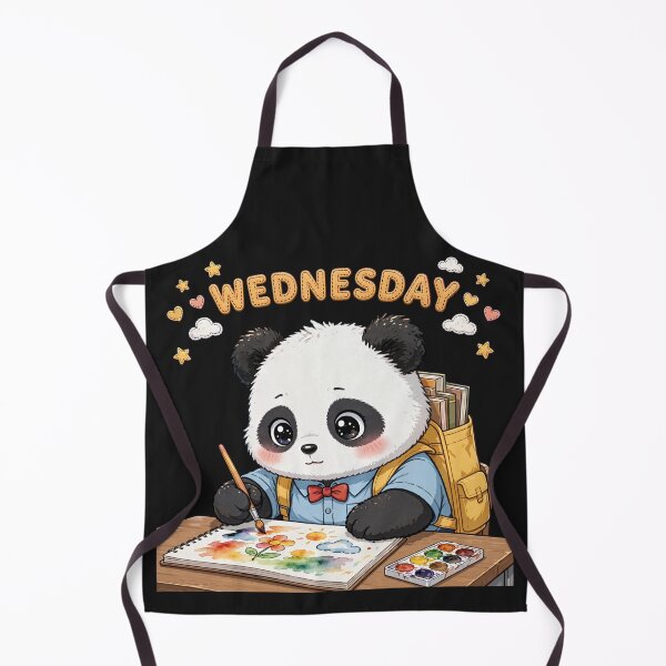 Item preview, Cute Student Panda Painting Watercolor On Wednesday - Kawaii Art Class designed and sold by Surviving Monday Club.