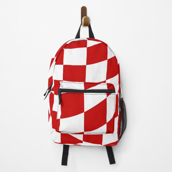 Item preview, Red Wavy Checkerboard Retro Pattern designed and sold by jianina-alondra.