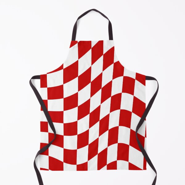 Item preview, Red Wavy Checkerboard Retro Pattern designed and sold by jianina-alondra.