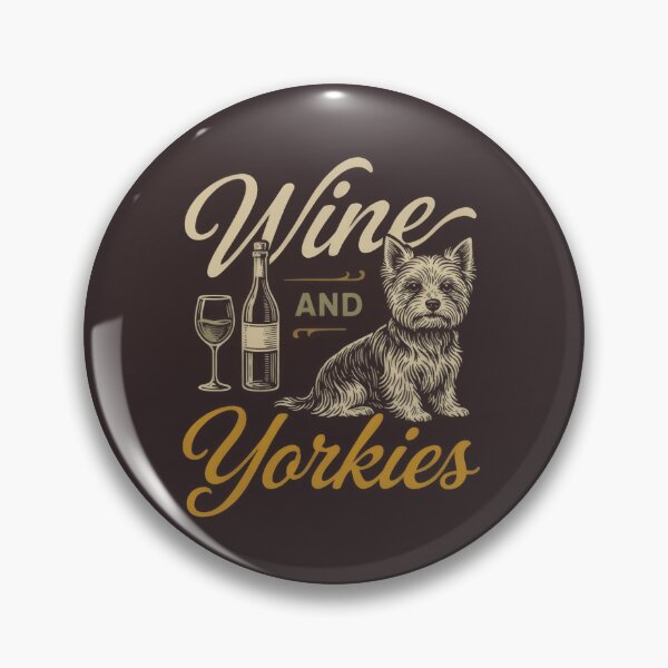 Item preview, Wine and Yorkshire Classic - Yorkie Owner Gift Shirt designed and sold by PrintSpire Studios.