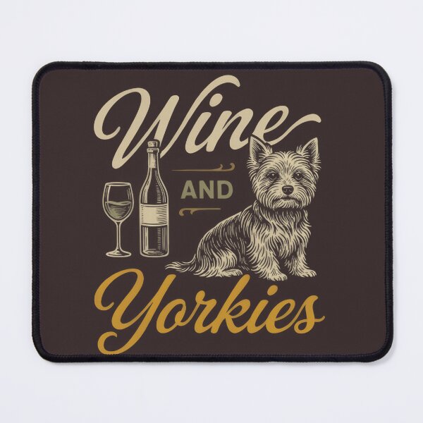 Item preview, Wine and Yorkshire Classic - Yorkie Owner Gift Shirt designed and sold by PrintSpire Studios.