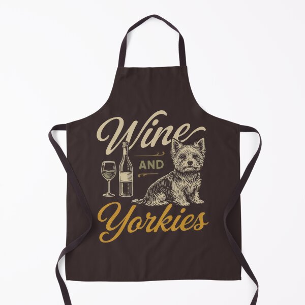 Item preview, Wine and Yorkshire Classic - Yorkie Owner Gift Shirt designed and sold by PrintSpire Studios.