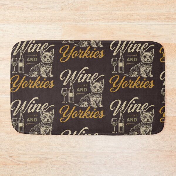 Item preview, Wine and Yorkshire Classic - Yorkie Owner Gift Shirt designed and sold by PrintSpire Studios.