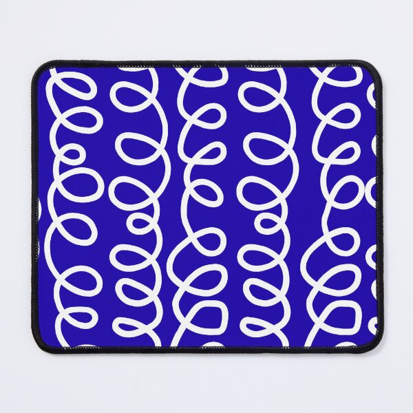 Item preview, Blue White Abstract Squiggle Pattern designed and sold by jianina-alondra.