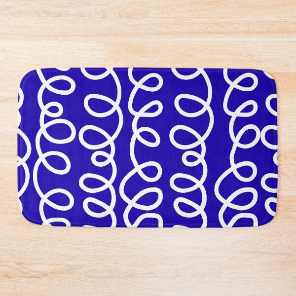 Item preview, Blue White Abstract Squiggle Pattern designed and sold by jianina-alondra.