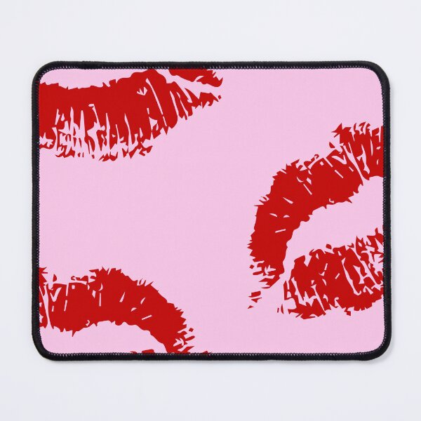 Item preview, Red Lipstick Kisses Pink Girly Pattern designed and sold by jianina-alondra.