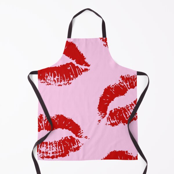 Item preview, Red Lipstick Kisses Pink Girly Pattern designed and sold by jianina-alondra.