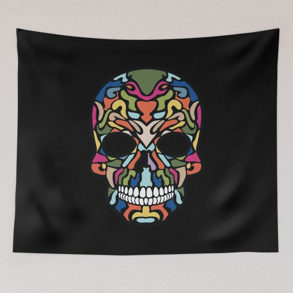 Item preview, Retro Skull – Funky Colorful Psychedelic designed and sold by JIMBOEE.