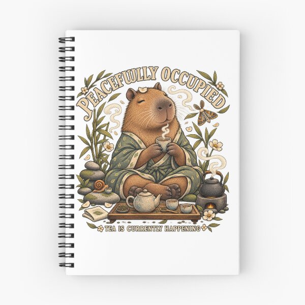 Item preview, Peacefully Occupied Capybara Tea Time designed and sold by Trendy-Artistry.