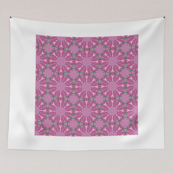 Item preview, Pink Rose Floral Symmetry Garden Pattern designed and sold by baileylincoln.