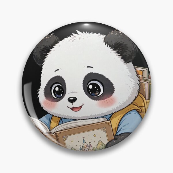 Item preview, Cute Student Panda Reading Fairy Tale Book On Thursday - Kawaii Library Art designed and sold by Surviving Monday Club.