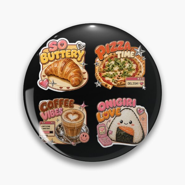Item preview, Y2K Food Sticker Pack Retro Cafe Aesthetic designed and sold by MuseAI.