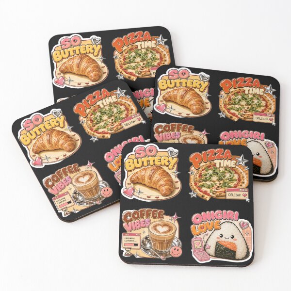 Item preview, Y2K Food Sticker Pack Retro Cafe Aesthetic designed and sold by MuseAI.
