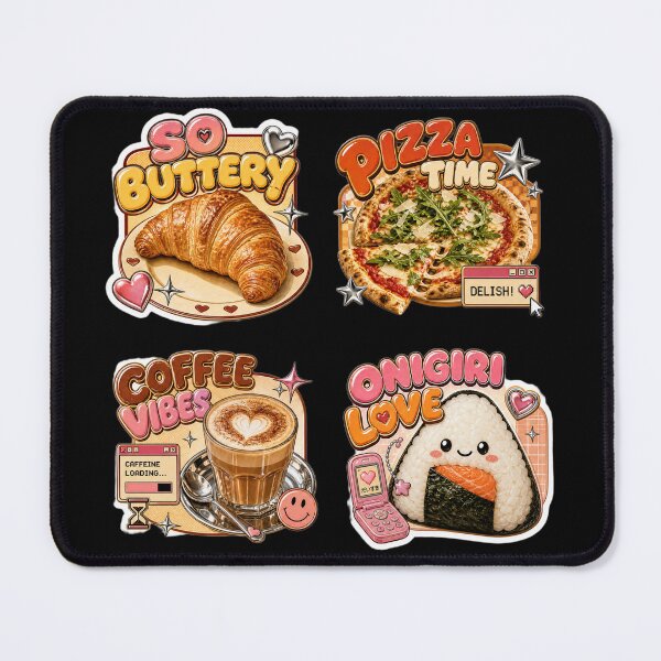 Item preview, Y2K Food Sticker Pack Retro Cafe Aesthetic designed and sold by MuseAI.