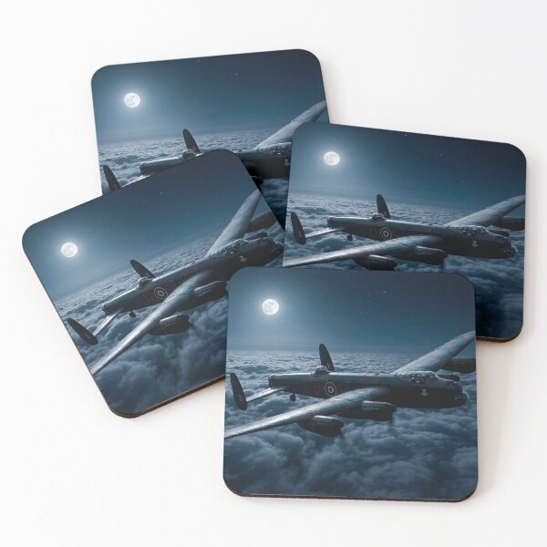 Item preview, Lancaster Bomber Above Clouds Illustration designed and sold by Airpower Art.