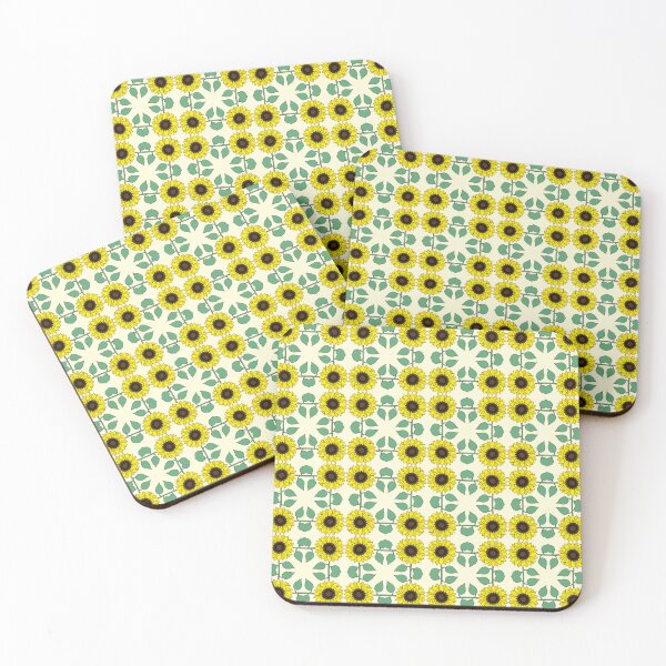 Item preview, Bright Sunflower Botanical Geometric Pattern designed and sold by baileylincoln.