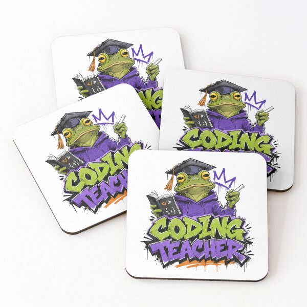 Item preview, Coding Teacher Frog Graffiti Graduation Cap T-Shirt | Funny Computer Science Programmer Toad Professor CS Major Gift designed and sold by illeN-Art-World.