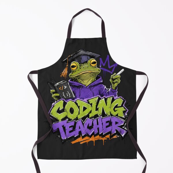Item preview, Coding Teacher Frog Graffiti Graduation Cap T-Shirt | Funny Computer Science Programmer Toad Professor CS Major Gift designed and sold by illeN-Art-World.