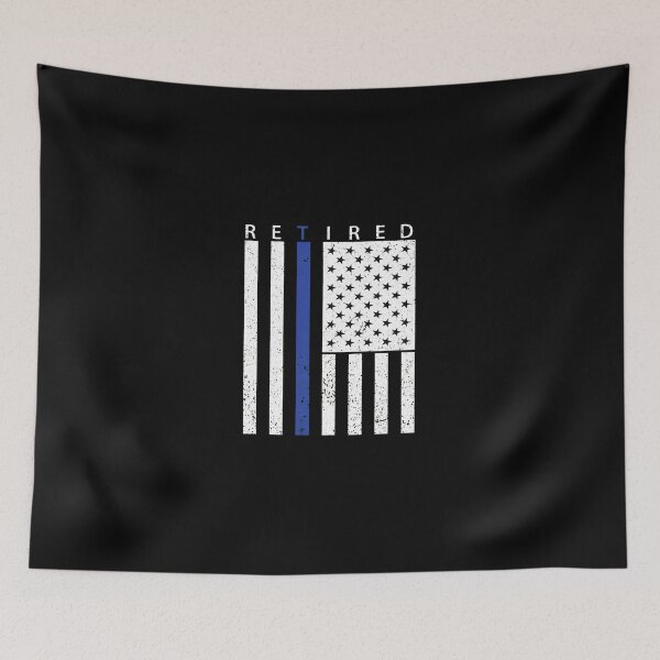 Item preview, Retired Thin Blue Line American Flag designed and sold by kalmanfjskrine.