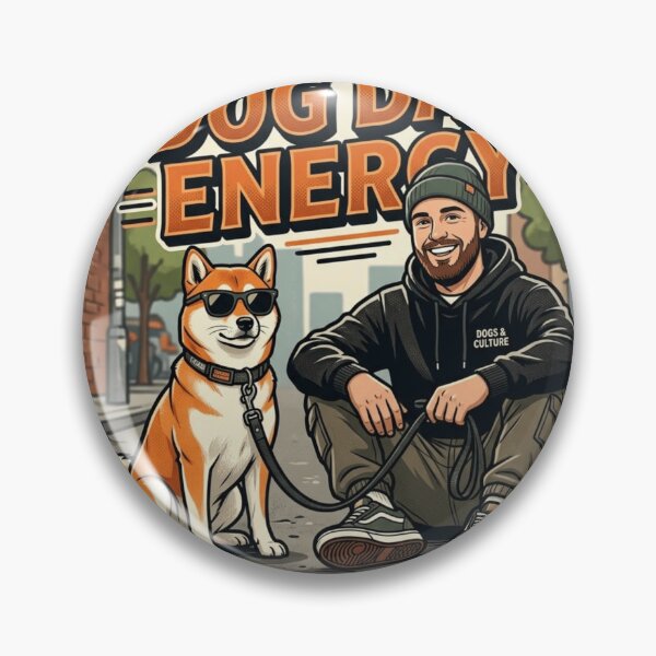 Item preview, Dog Dad Energy – Cool Dog Dad with Sunglasses Retro Streetwear Design designed and sold by RajDeals.